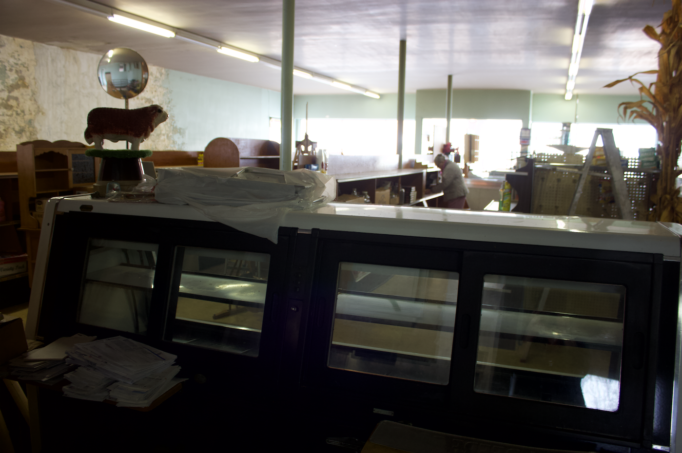 Photo Description: Reece’s Market Interior c. 2020. Images face E. Marion Street // the Union Block Building from Reece’s Markets Meat Counter Area. Photo Credit: (c) Jess Lamar Reece Holler || Caledonia Northern Folk Studios, 2020.