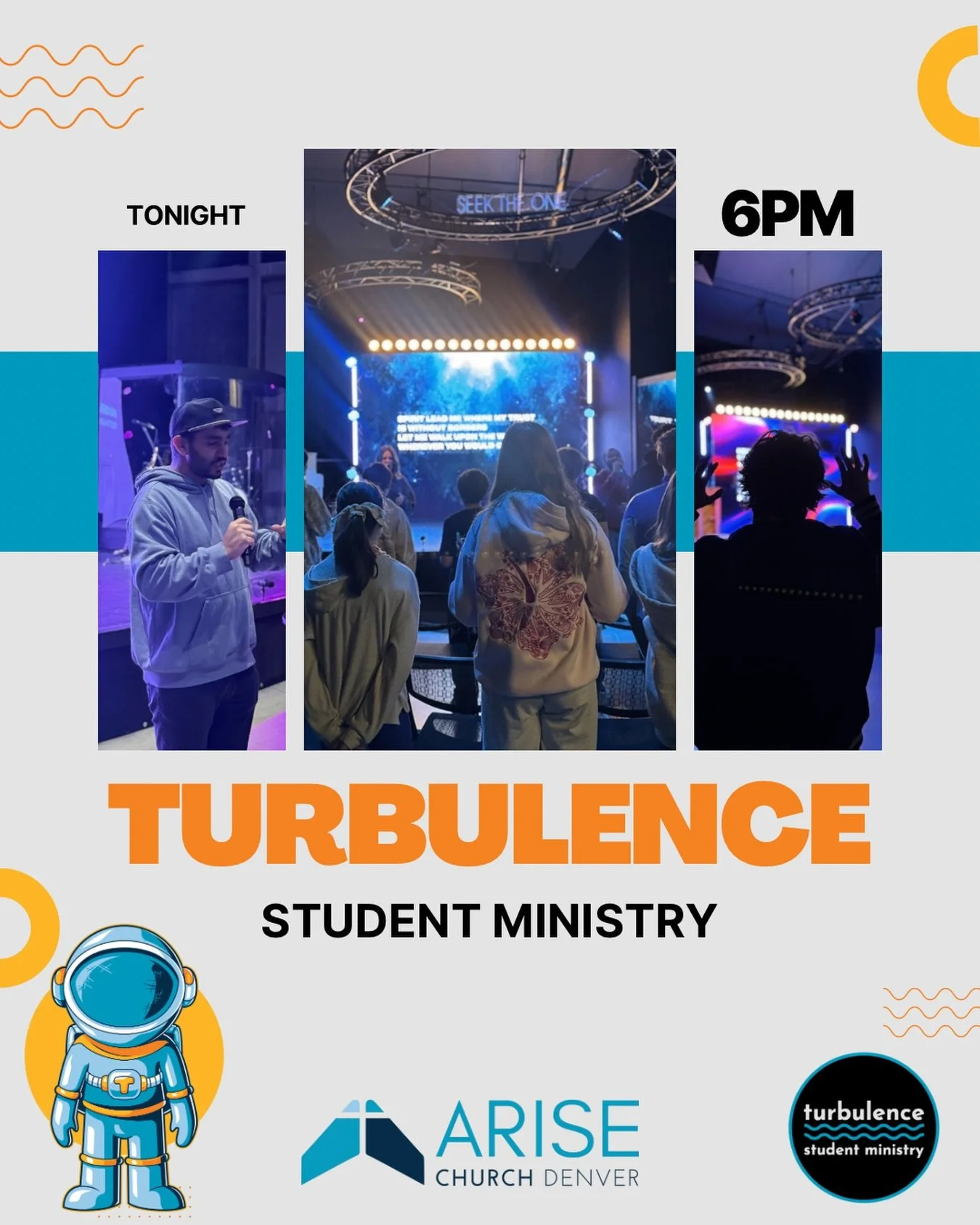 Happy Turbulence Wednesday! We meet at 6pm, REMINDER, time change is 6-7:30 but come as early as 5:30 for hangout and mealtime! The lineup: games, worship, message, and small groups! Who&rsquo;s bringing their ONE?☝️ Let us know in the comments below