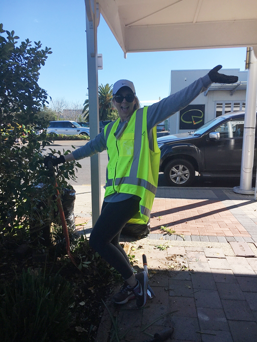 Kimberley at the Papakura Town Clean Up