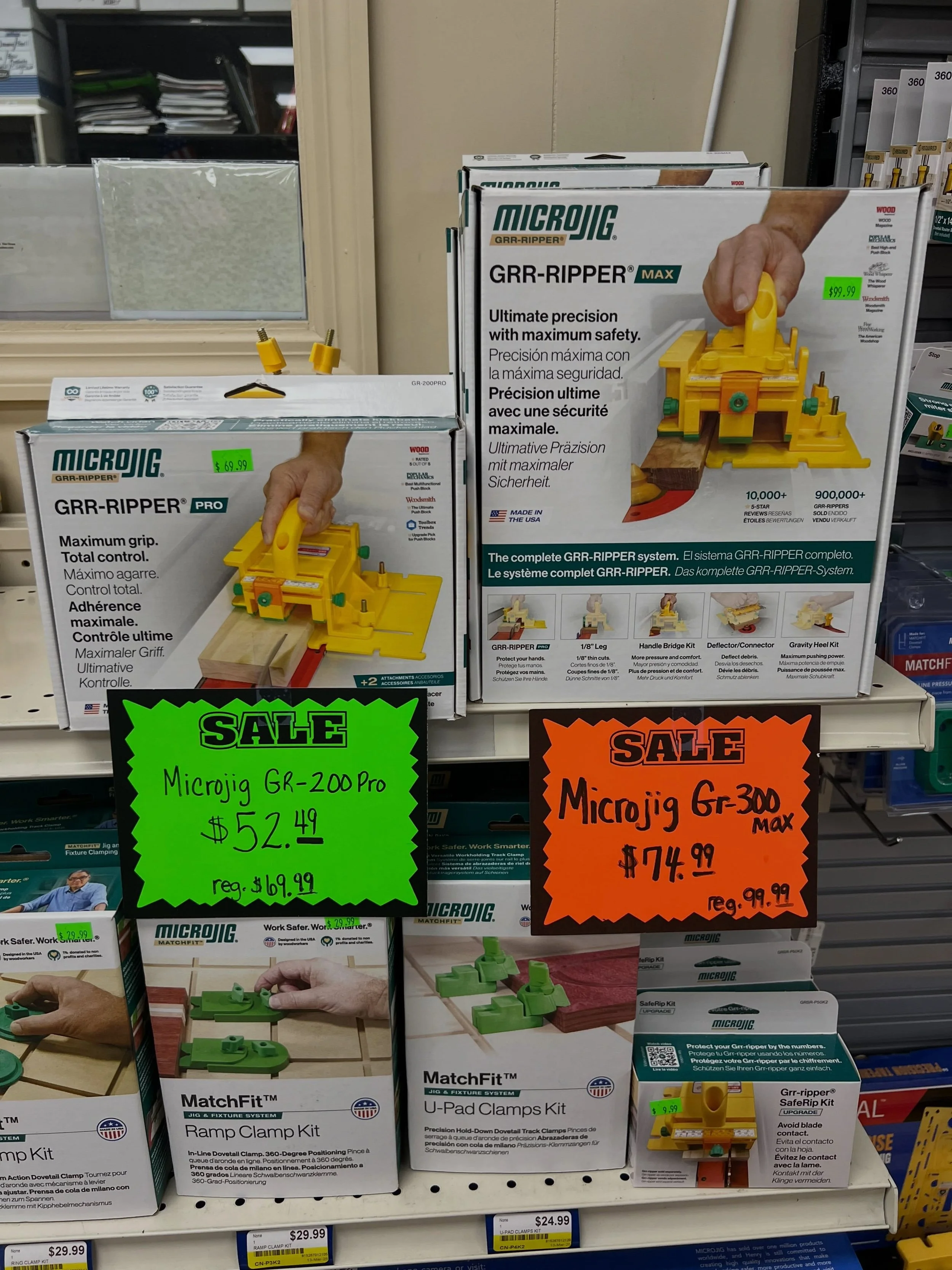 Hot deal on @microjig GRR-RIPPERS!! To make way for the
All-new AIR Series, the Gripper GR-200 Pro &amp; GR-300 Max is on clearance!

GR-200 Pro was $69.99 NOW $52.49
GR-300 Max was $99.99 NOW $$74.99

While supplies last @marksmachinery
&ldquo;Your 
