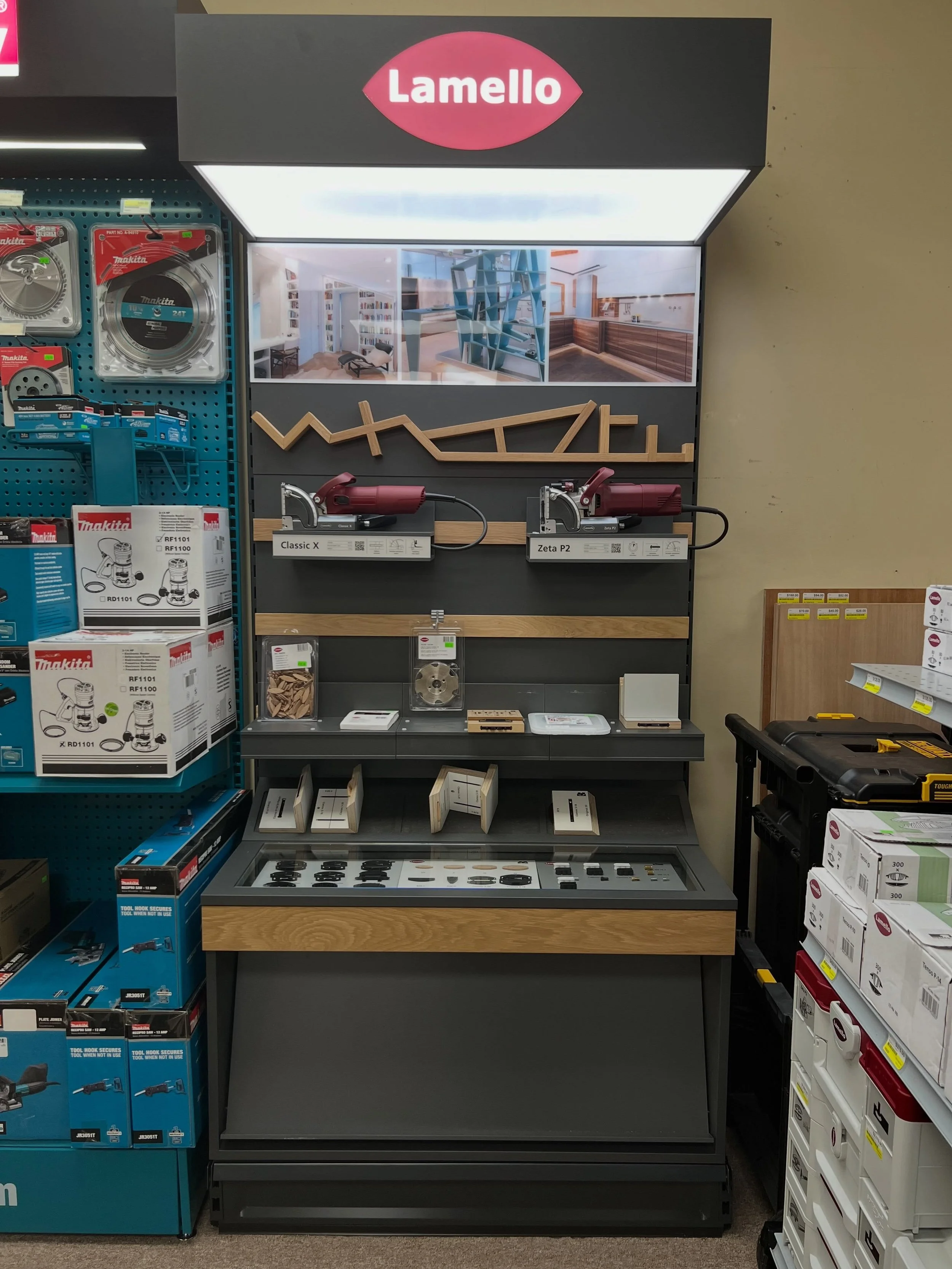 NEW TOOL LINE @marksmachinery!! We are now a distributor for @lamello_usa.  We have IN STOCK the 
Classic X &amp; Zeta P2 along with a variety of fasteners.  Lamello products specialize in joining wood enabling flexibility, creativity and efficiency.