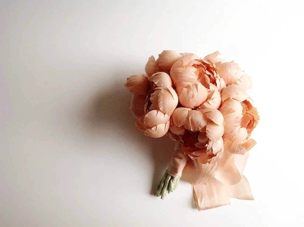 petite peony silk bouquet
