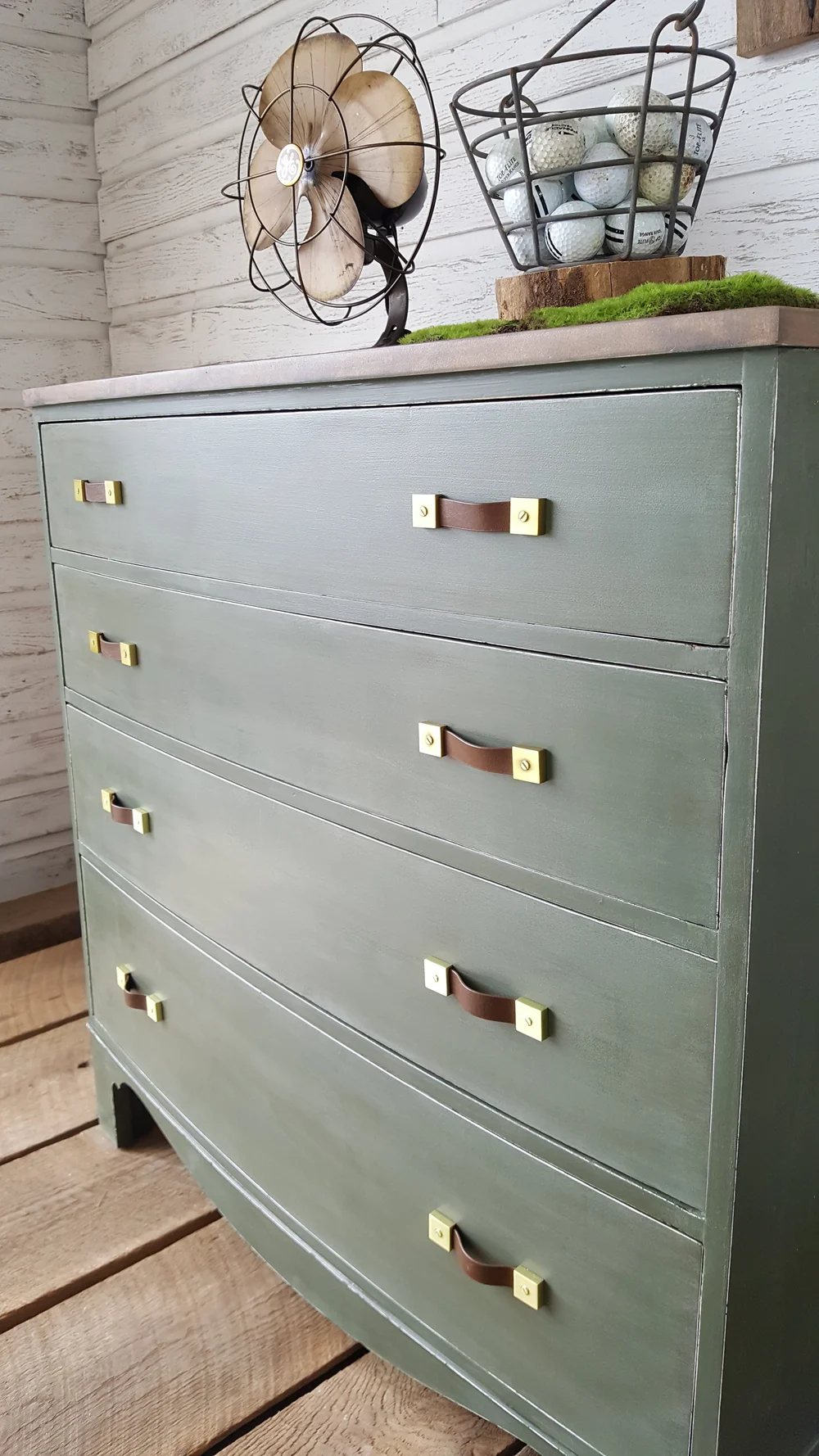 SOLD: Canvas Green 4-Drawer Dresser  Market House Restorations