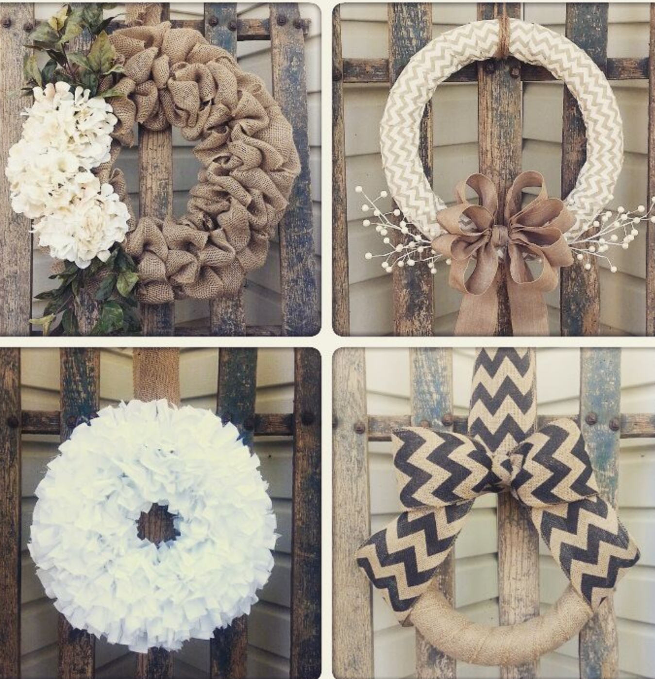 DIY Farmhouse Burlap Wreath