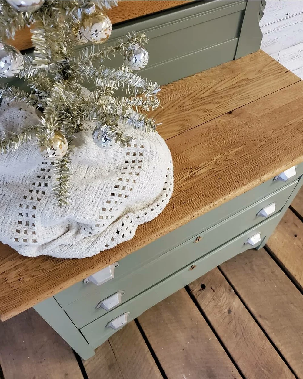 SOLD: Restoration Green Dresser with Mirror  Market House Restorations