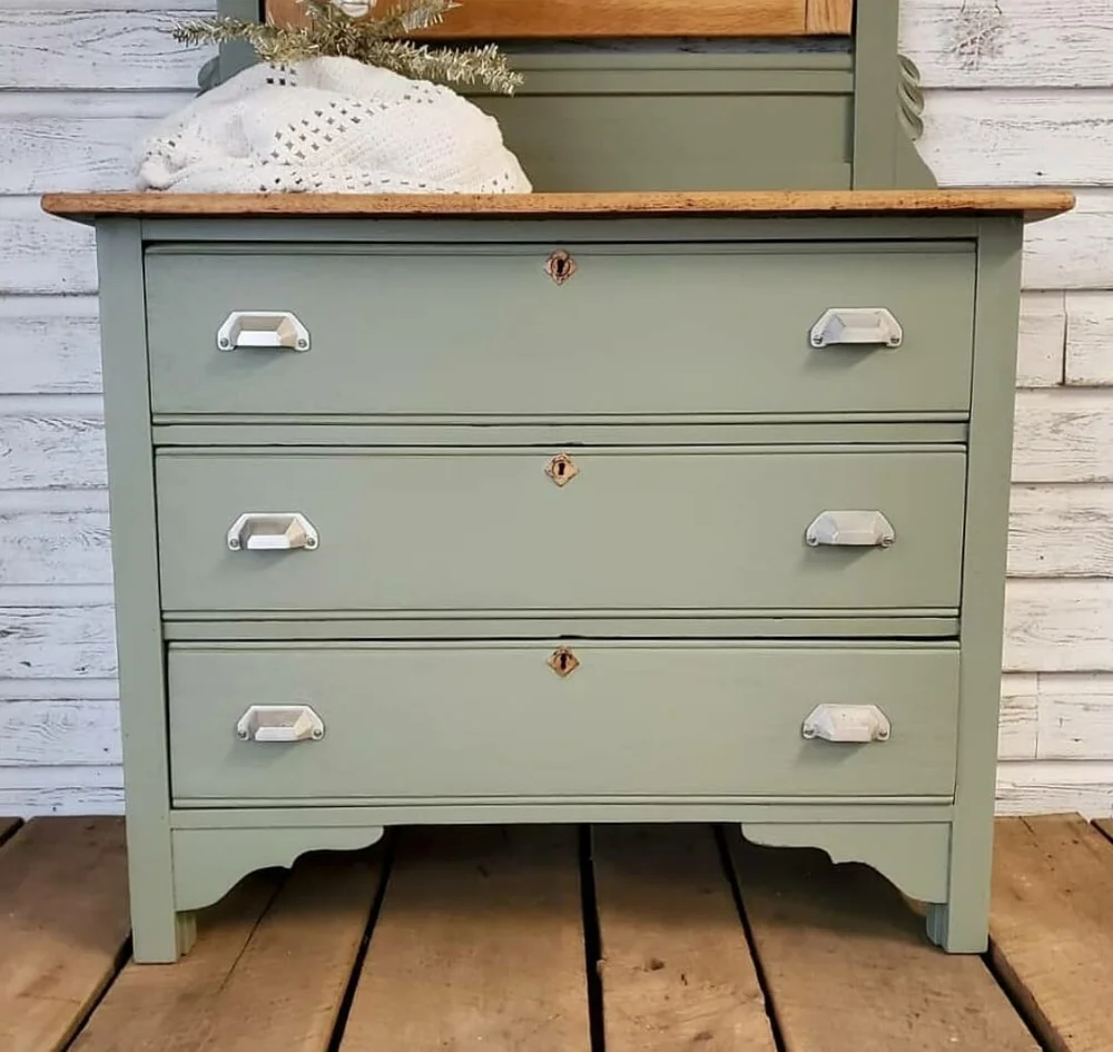 SOLD: Restoration Green Dresser with Mirror  Market House Restorations