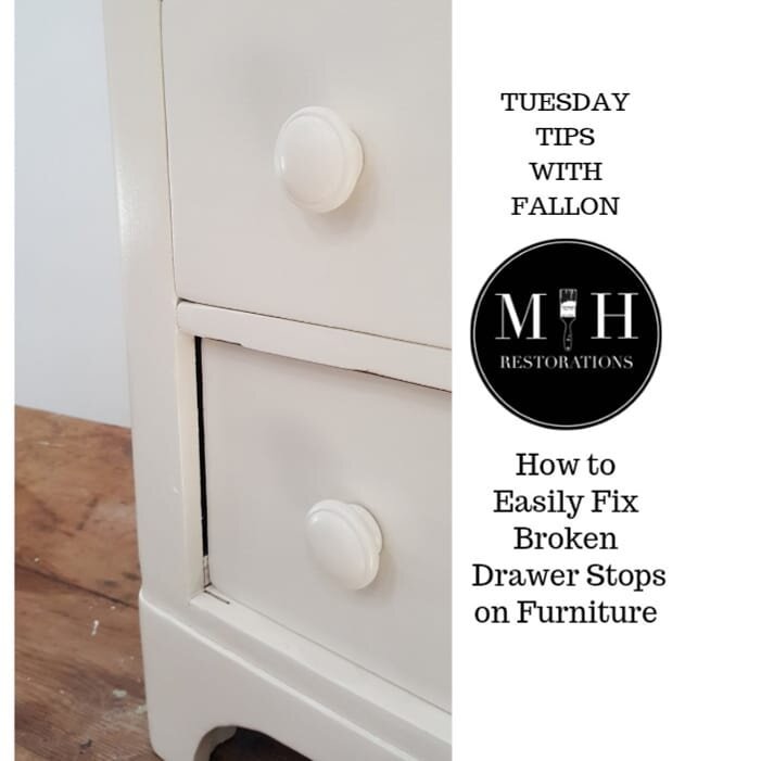 As you can see in the picture above, the drawer stop is missing which causes the drawer to push back too far in the dresser. Sometimes this can cause the drawer to fall out or cave in. This is very common in vintage and antique wooden furniture, but 