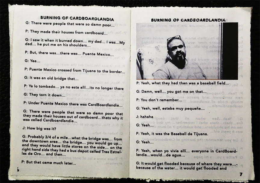MemoryBabe Study No.3- Pages 6&7 W/ image of George Miramontes
