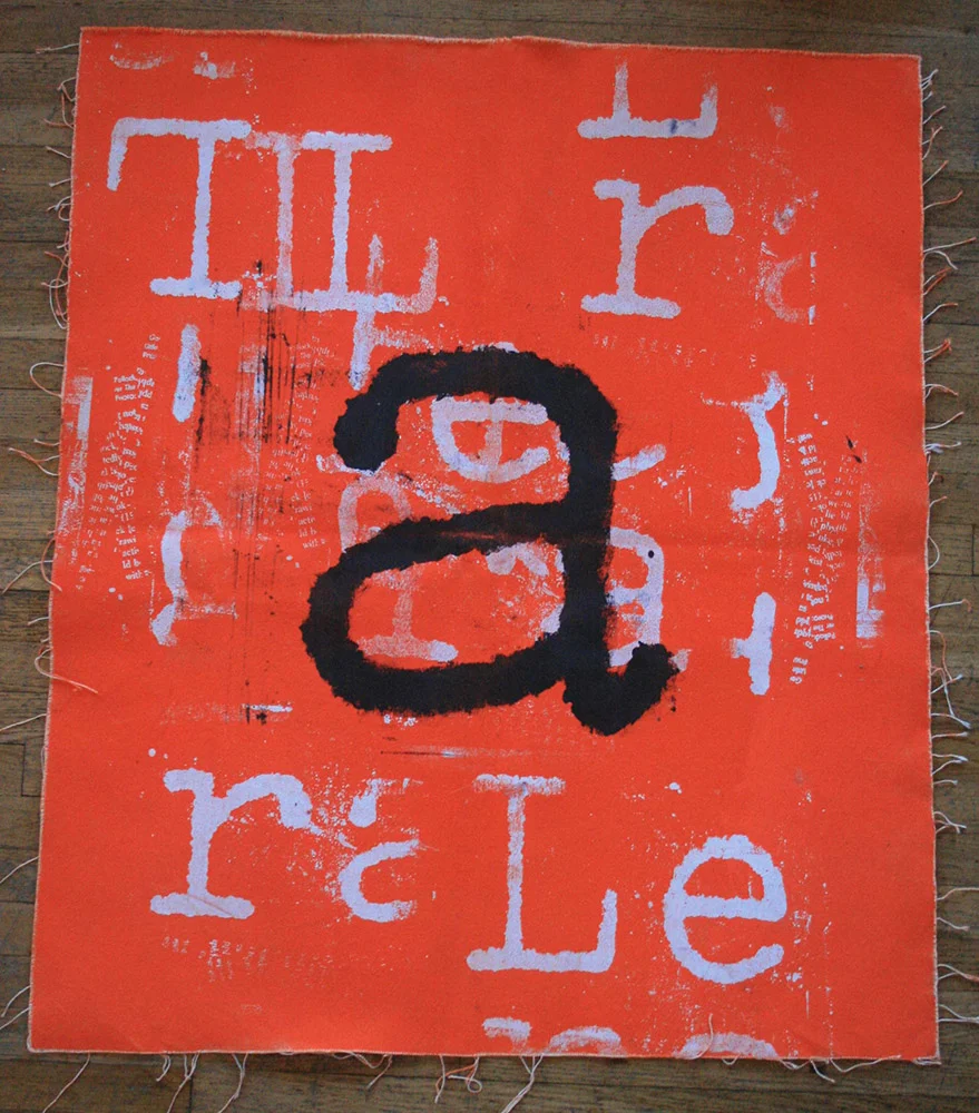 Le Ra: Orange paintings (letter A)