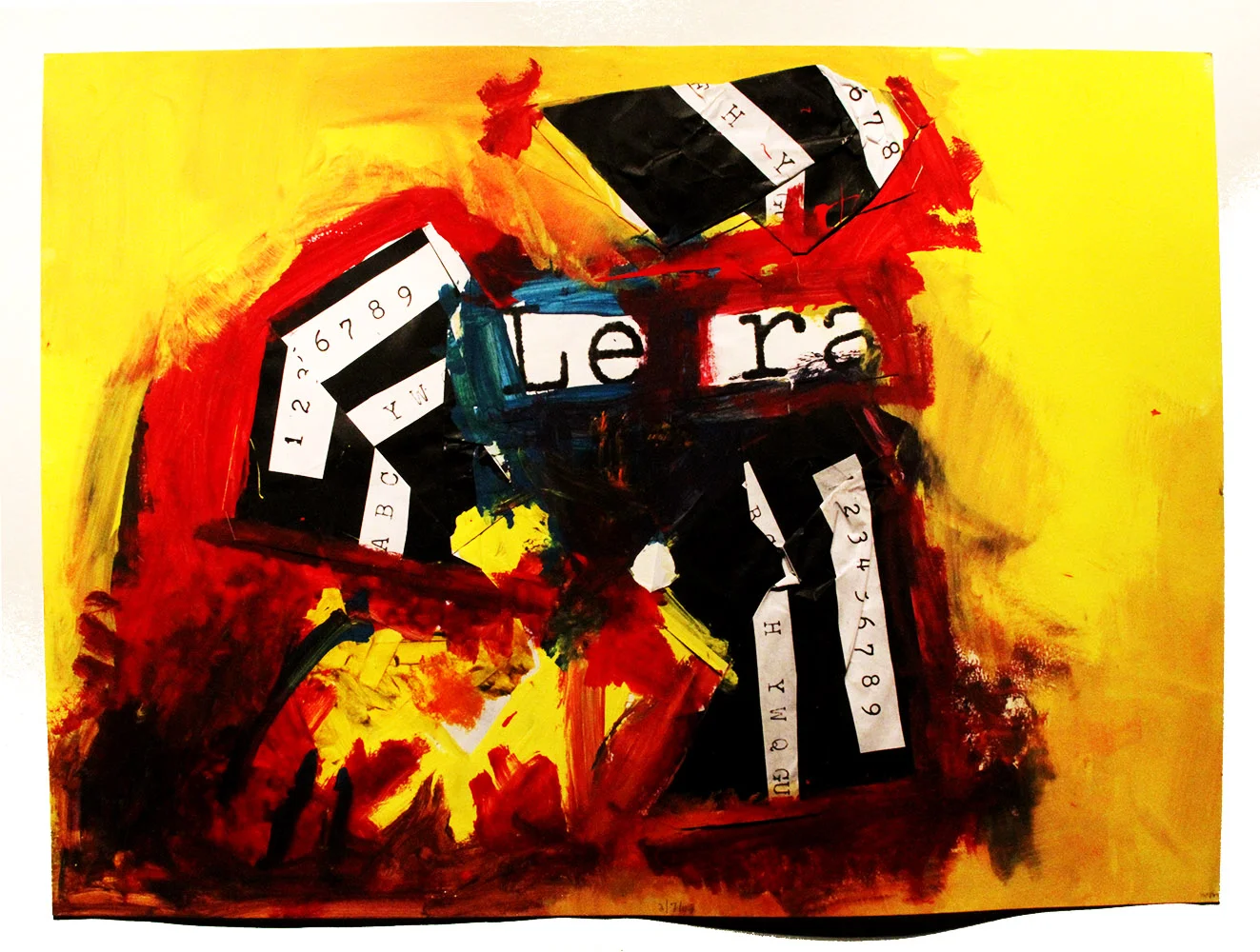 Le Ra: YellowpaintingWNumbers