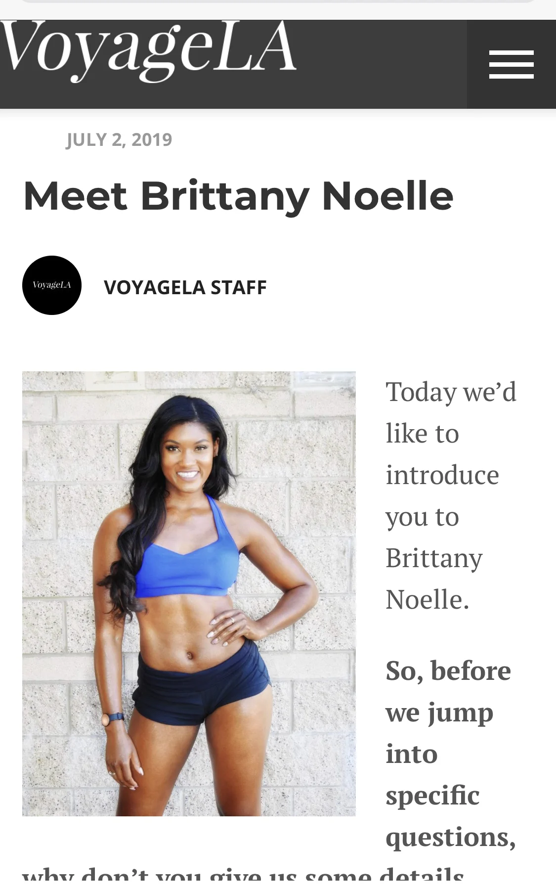 Voyage LA Interview