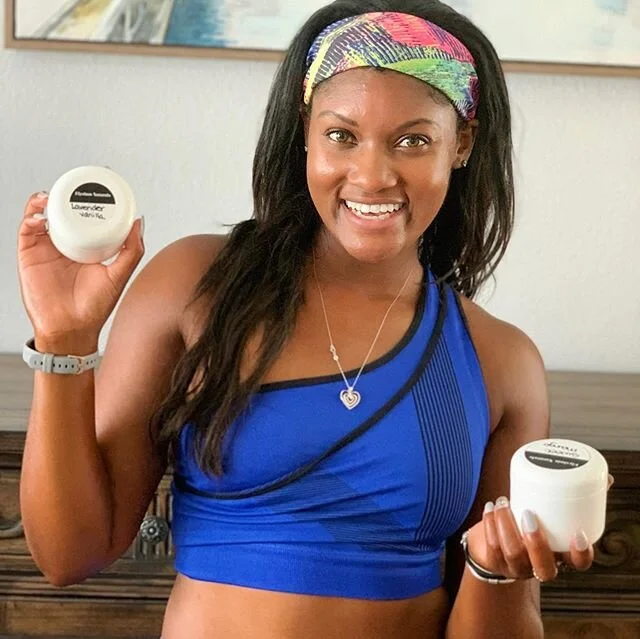 I&rsquo;m officially obsessed with my body butter from @elysiumnaturals.co! It&rsquo;s all natural, smells amazing, and has an awesome texture!⁣
⁣
It looks like a souffl&eacute; in the jar but when you rub your hands together it turns into an oil tha