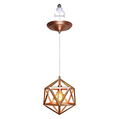 Pendant With Multifaceted Copper Jewel Shape