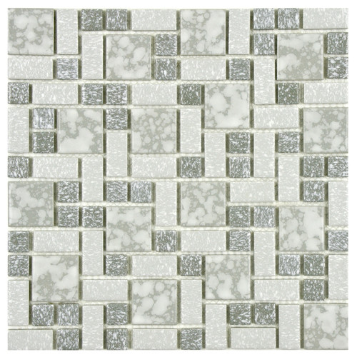 Academy Random Sized Porcelain Mosaic Tile in Gray