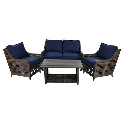 Fabron 4-pc. Wicker Patio Conversation Set