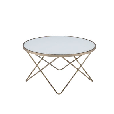 Valora Coffee Table, Frosted Glass & Champagne