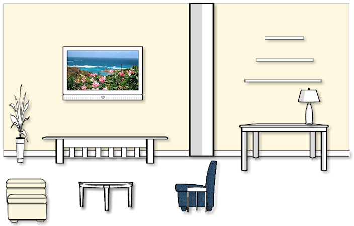 Elegant Boho Living Room Elevation