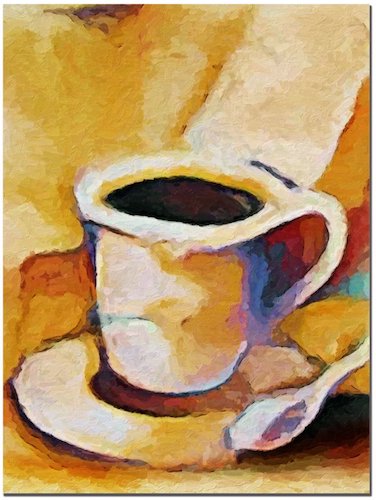 'Coffee' by Adam Kadmos Painting Print on Canvas