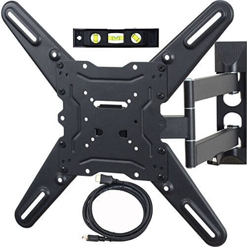 VideoSecu TV Wall Mount with Full Motion Swivel Articulating 20 in Extension Arm