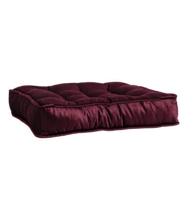 Burgundy Velvet Seat Cushion