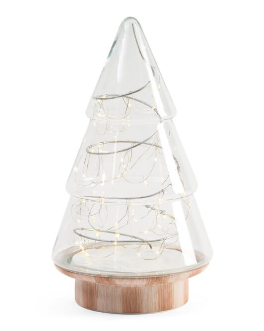 16in Light Up Glass Tree