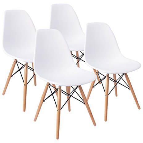 Eiffel DSW Style Mid Century Side Dining Chairs | Albie Knows 2017 Amazon Favorites