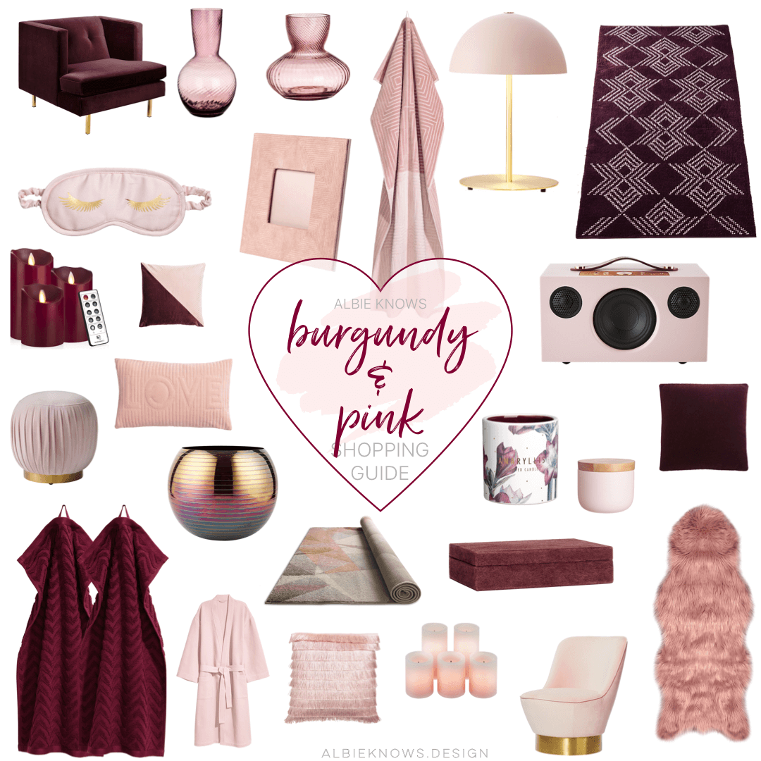 Albie Knows Valentine's Day Blush Pink & Burgundy Shopping Guide