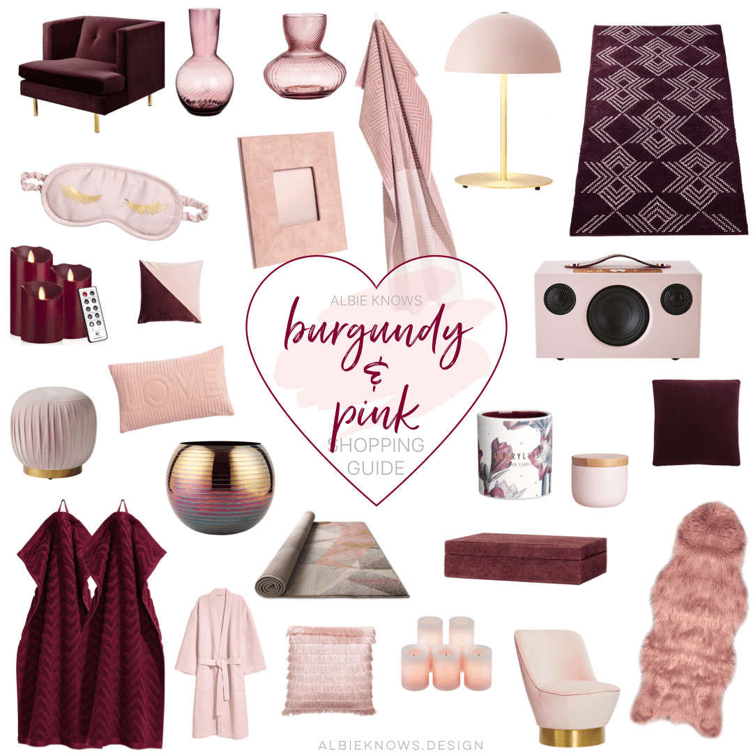 Albie Knows Valentine's Day Blush Pink & Burgundy Shopping Guide