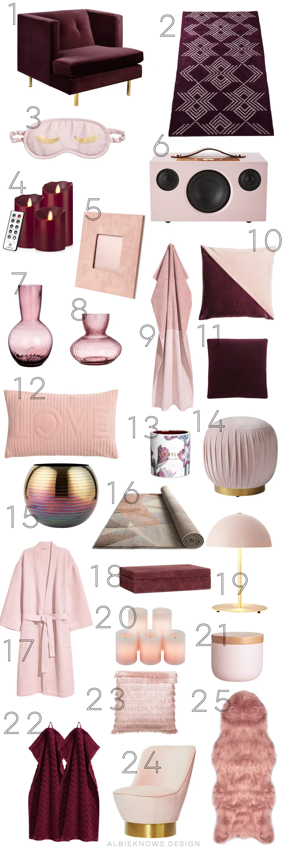 Albie Knows Valentine's Day Blush Pink & Burgundy Shopping List.jpeg