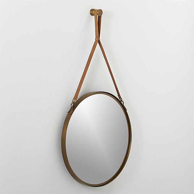 Victor Leather 24" Mirror