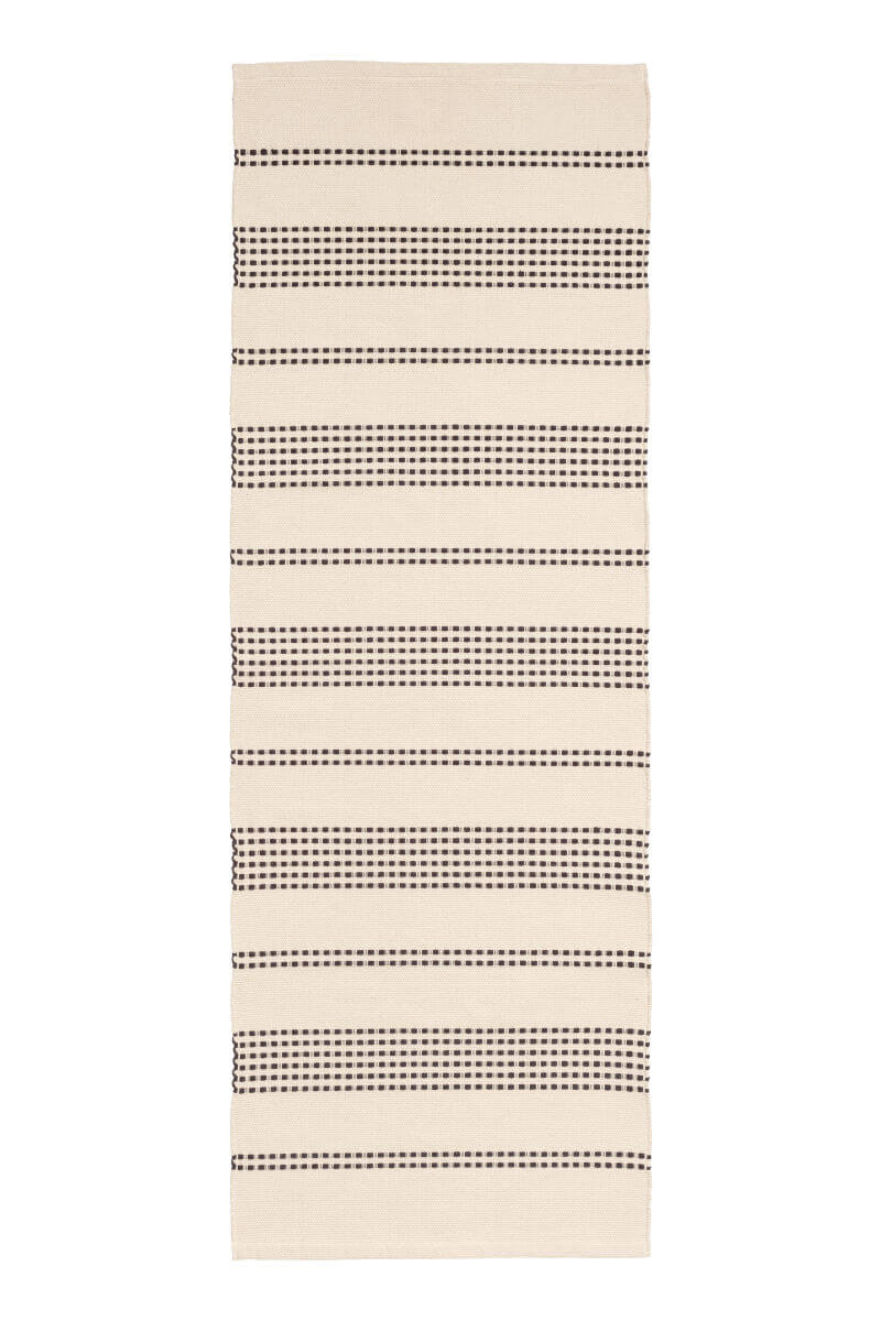 textured striped cotton rug