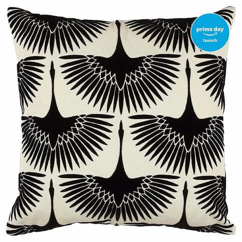 Modern Velvet Geese Silhouette Pillow