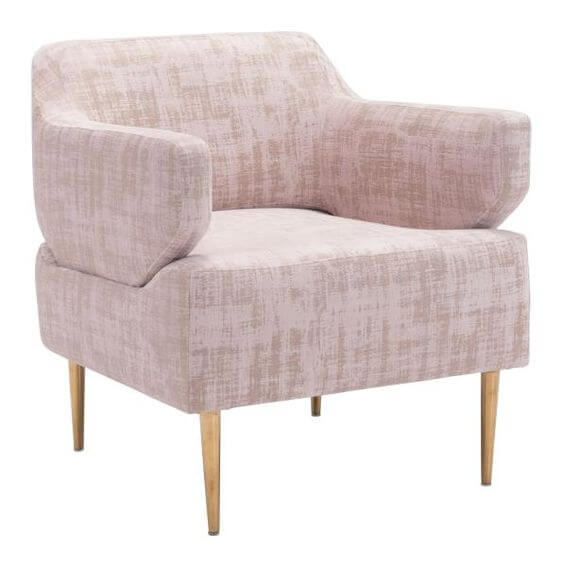 High Point Market || New Product Picks || ZUO || Oasis Arm Chair - Distressed Pink Velvet