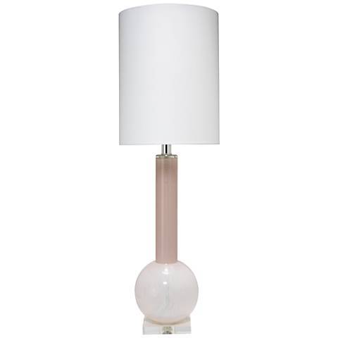 Petal Pink Glass Table Lamp