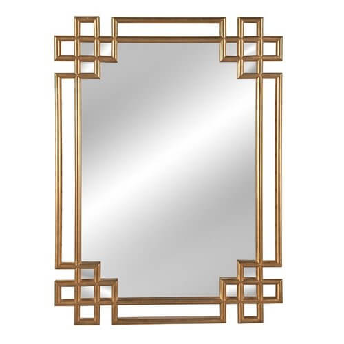 Hrima Rectangle Gold Wall Mirror