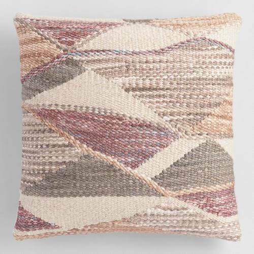 Multicolor Abstract Woven Indoor Outdoor Throw Pillow
