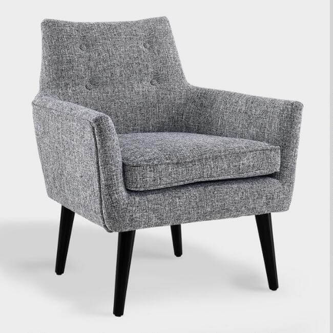 Gray Tweed Thompson Upholstered Armchair