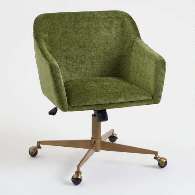 Warm Green Mid Century Zarek Office Chair 