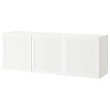 BESTÅ Wall-Mounted Cabinet Combination, Hanviken White | IKEA