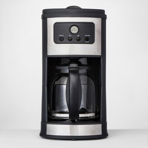 Made By Design™ 12 Cup Programmable Automatic Drip Silver Coffee Maker