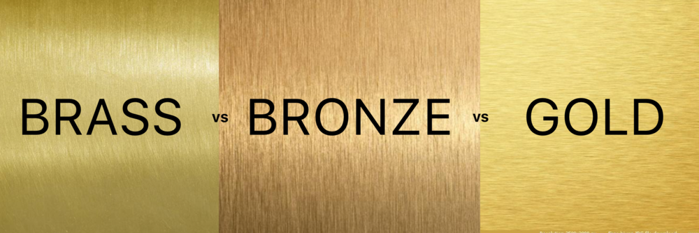 Brass vs Bronze vs Gold by Albie Knows Interior Design + Creation