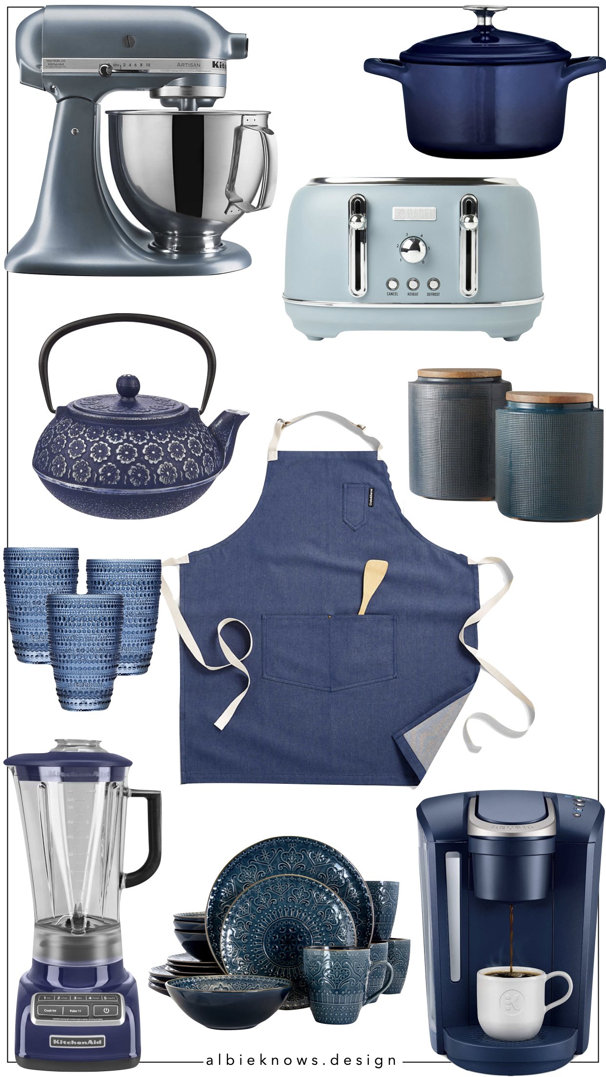 Kitchen Accessories Shopping Guide: Blue by Albie Knows Interior Design +  Content Creation