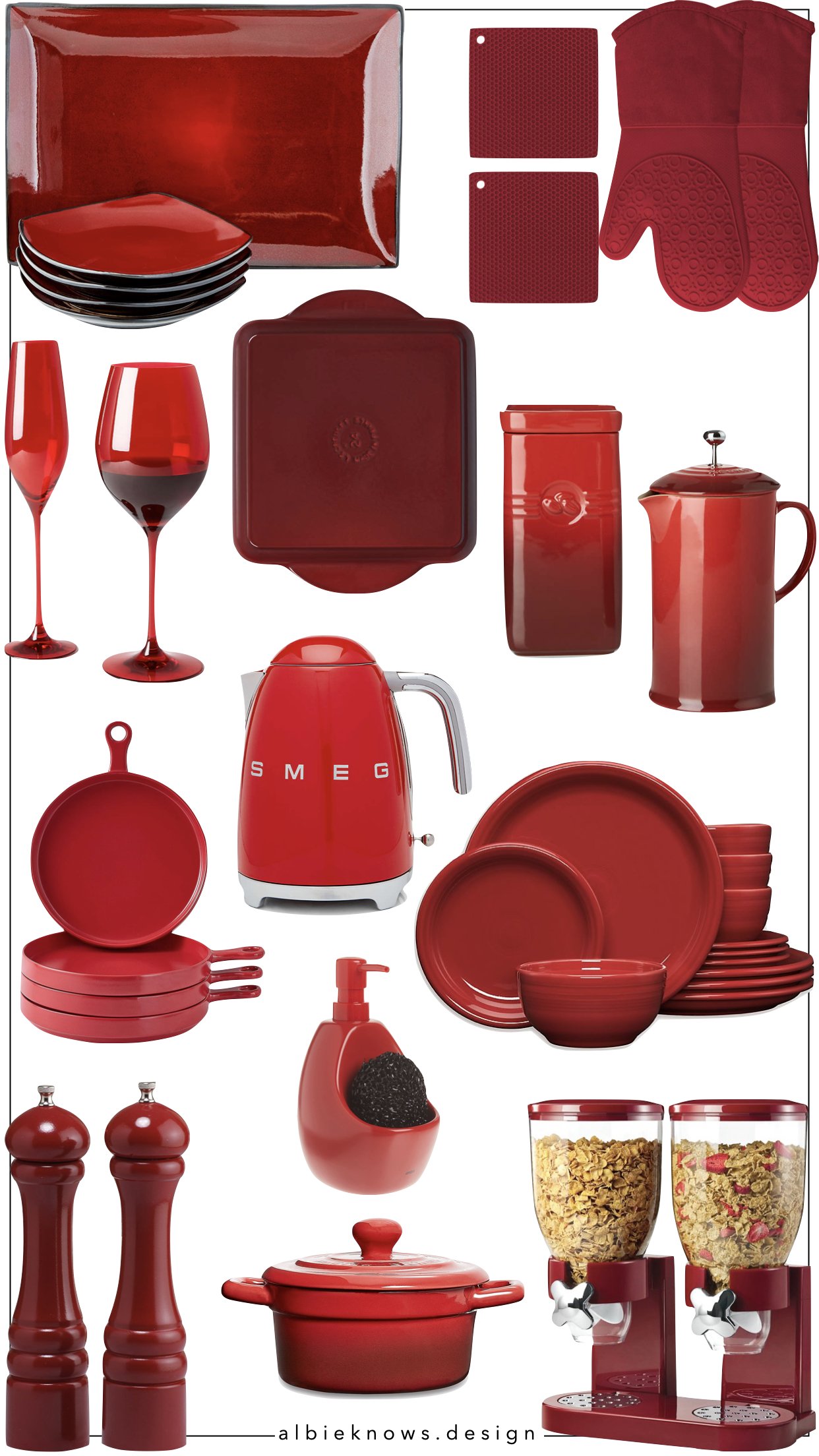 Kitchen Accessories Shopping Guide: Red by Albie Knows Interior Design +  Content Creation