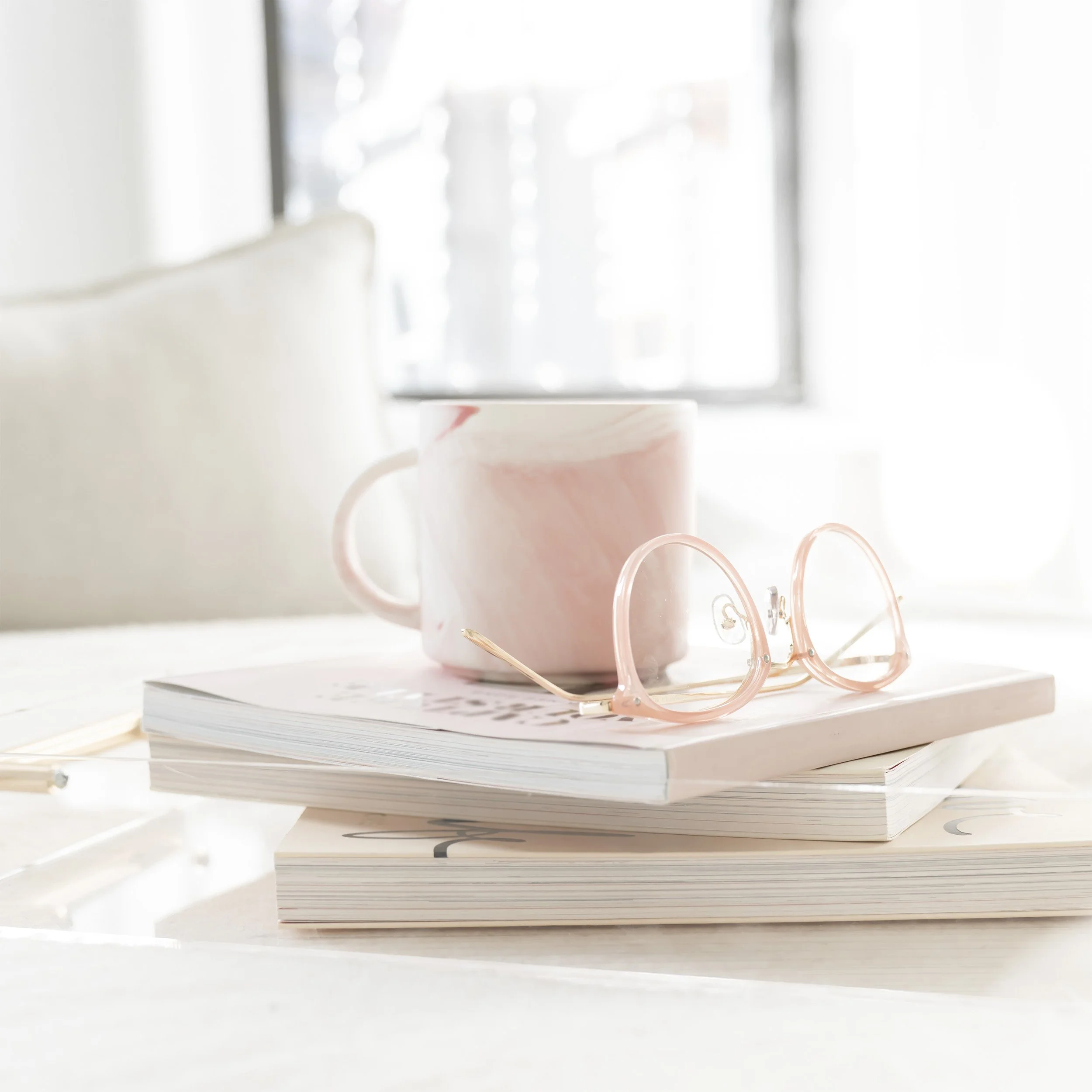 Blush Pink Decor: Tablescaping &amp; Coffee Bar Refresh