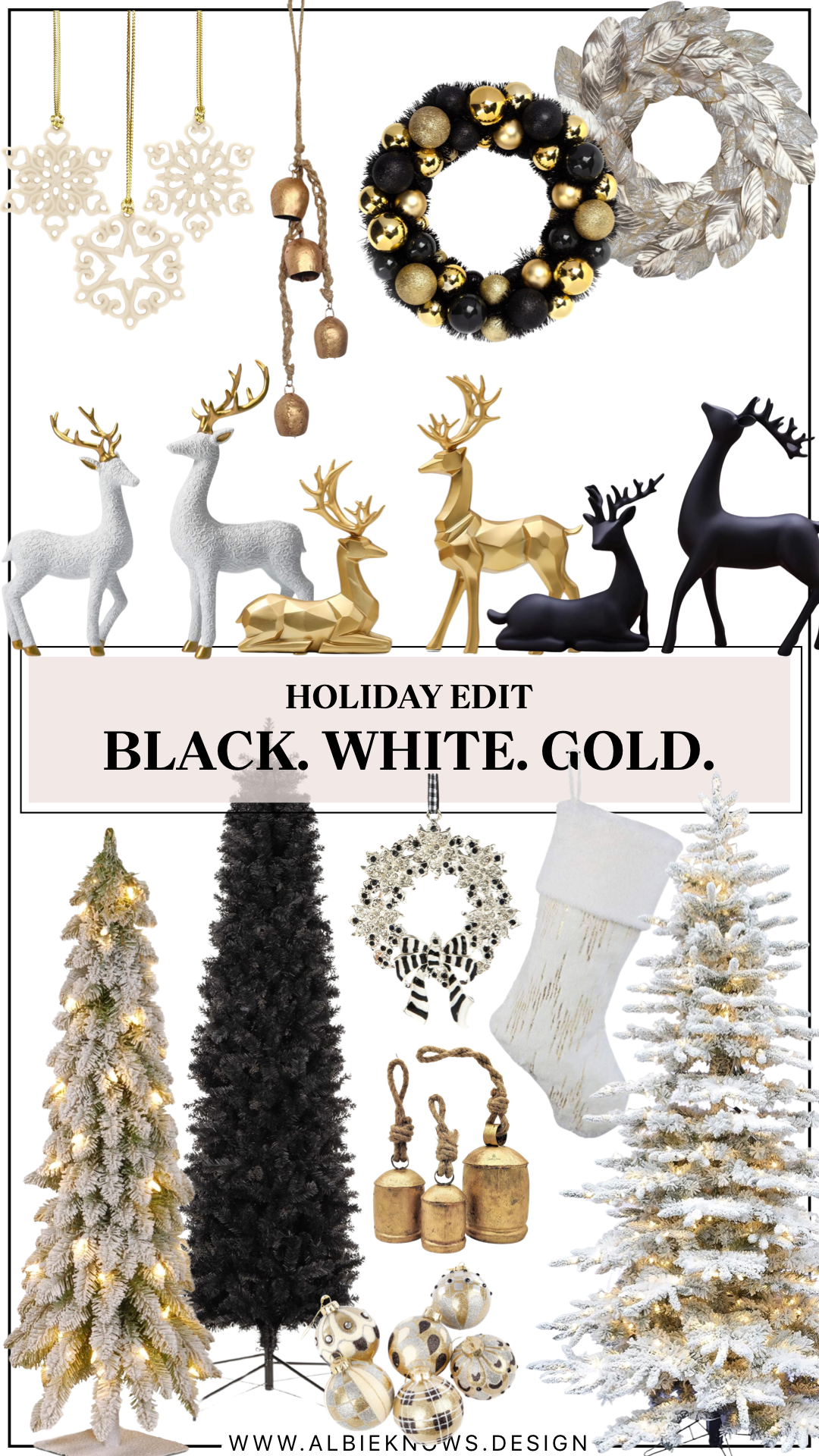 Holiday Edit: Black White Gold