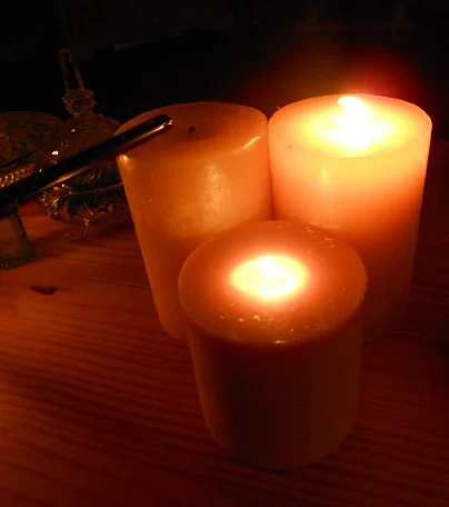A re-creation of the lighting of the remembrance candles.
