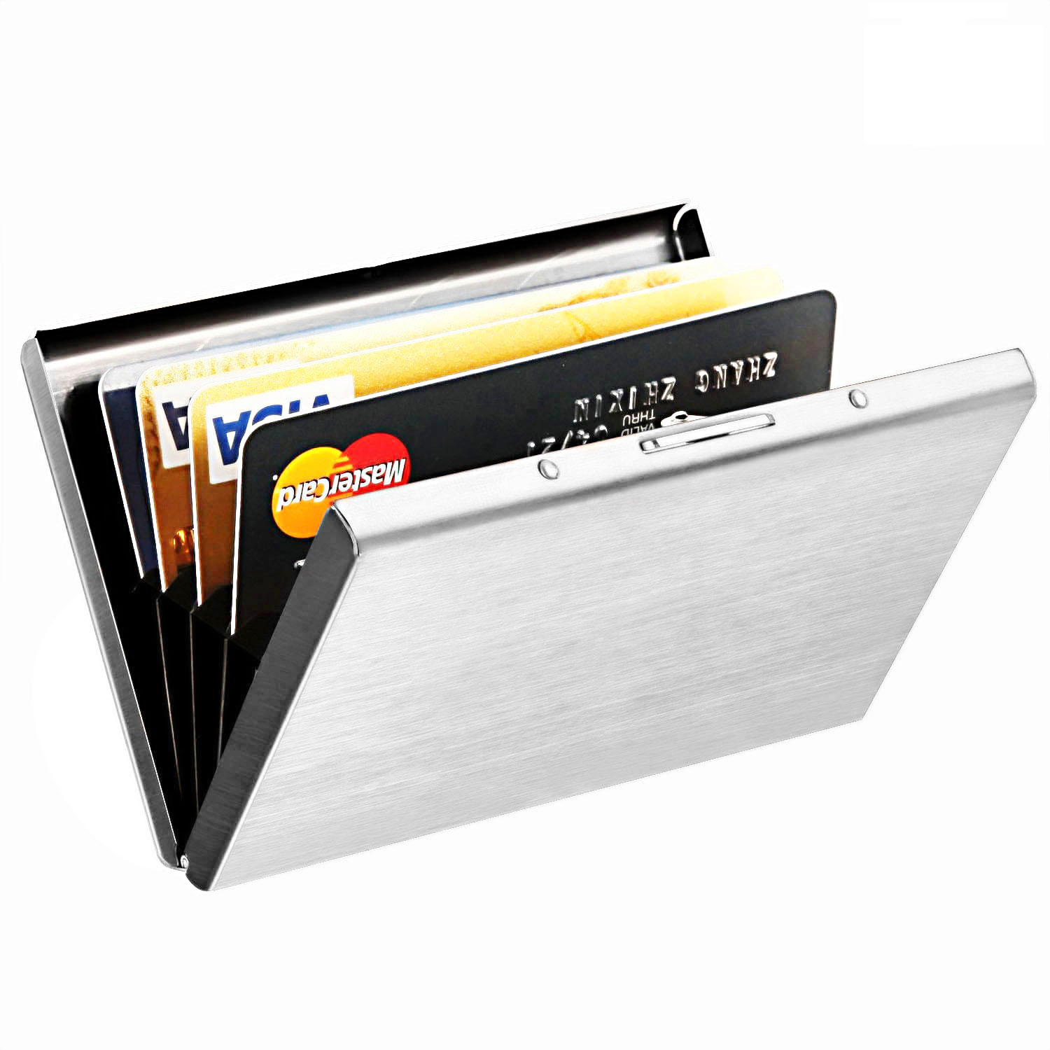 Stainless Steel Pocket Name Credit ID Business Card Holder Box Metal Case YJRU