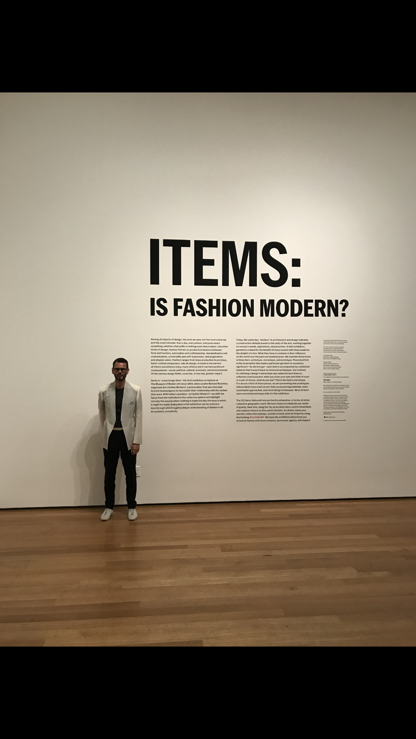  At MOMA New York at the opening of ‘Is fashion Modern show, September 2017. 