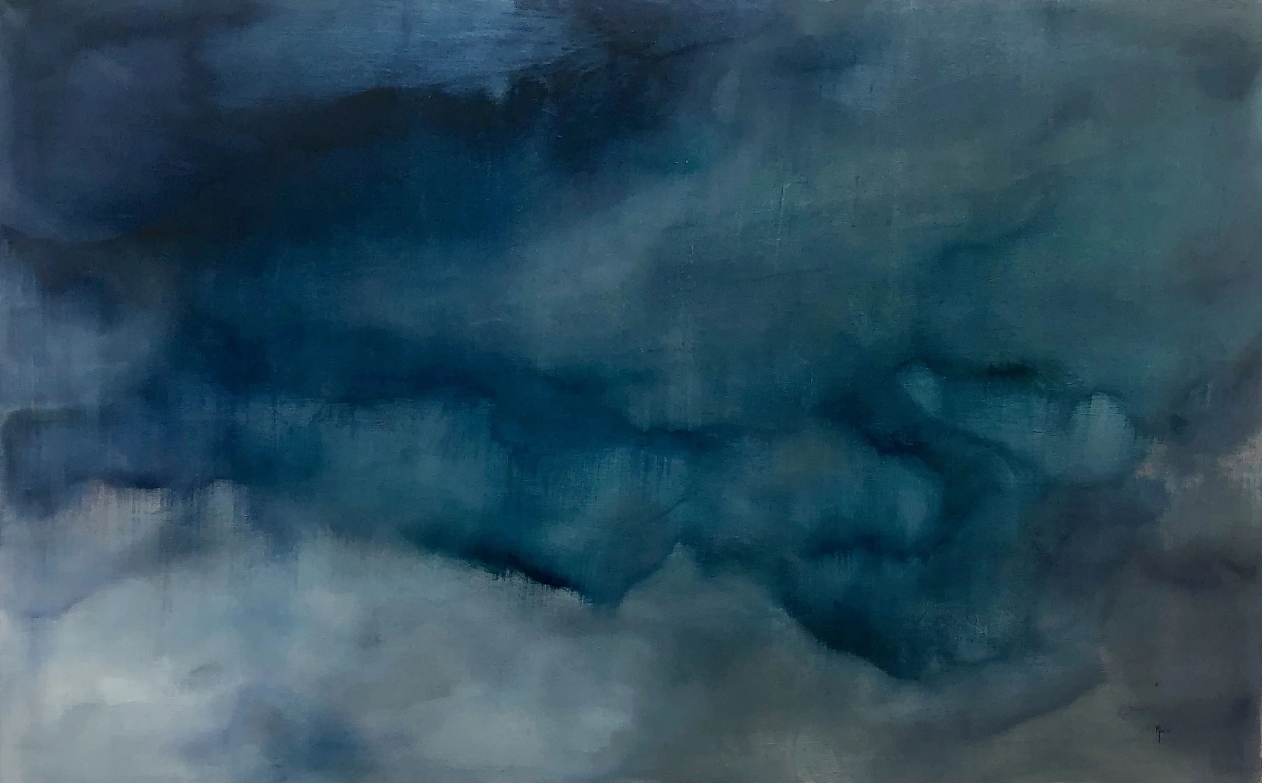 Sky through water