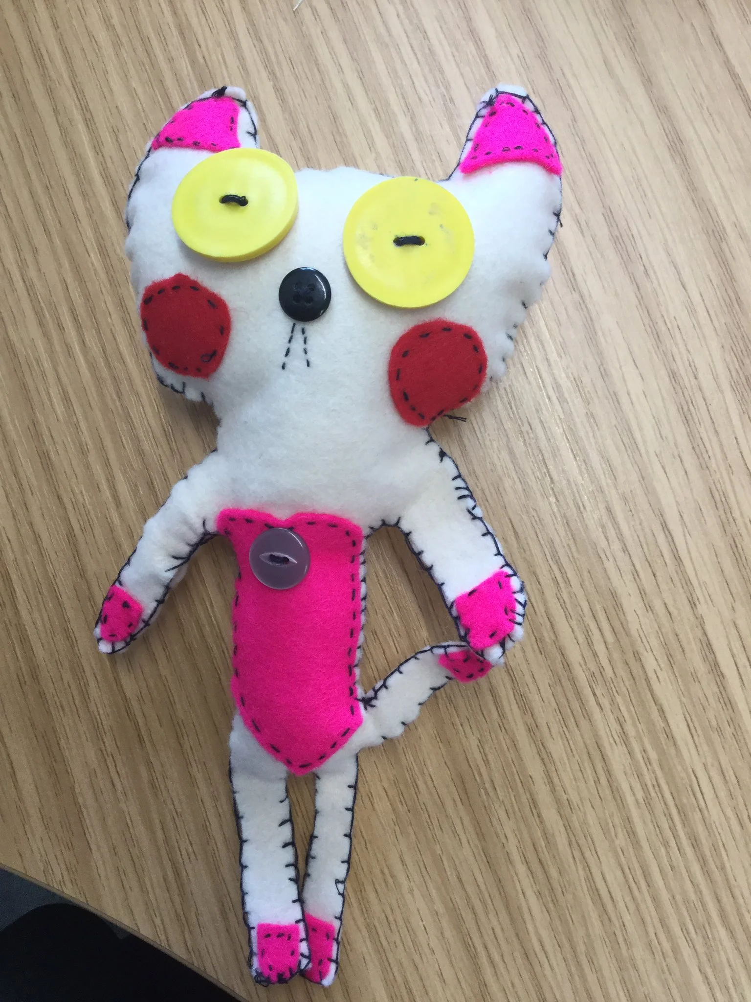 "Outstanding ugly doll from Chloe Owens - Year 7! High standard of work throughout - well done #hardworkpaysoff #creativity #textiles"